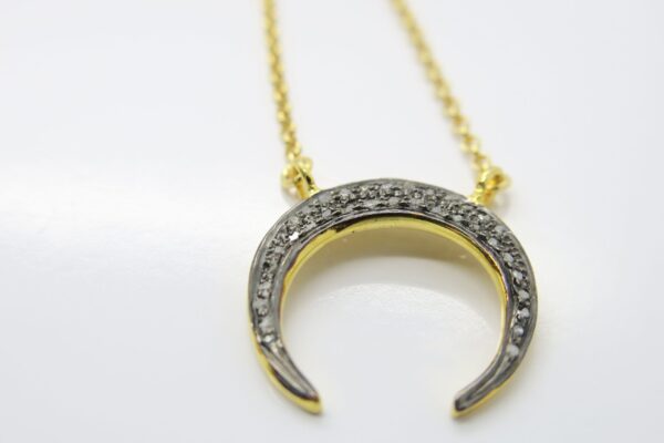 Diamond Moon! ganz edle Halskette 925 vergoldet