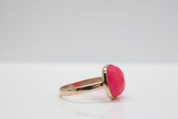 Chalcedon pink...edler Ring 925 in rosè vergoldet