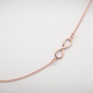 Infinity..Halskette in  925 Silber rosè vergoldet