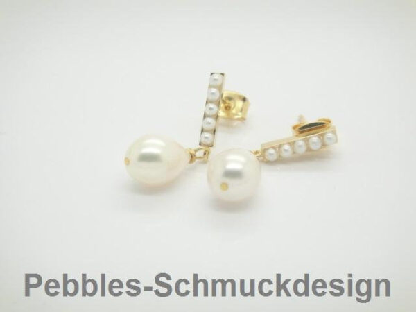 PUR! Ohrstecker edle Perlen & 925 vergoldet