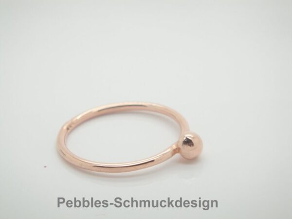Pebbles-Punkt:-) zarter Ring  925 rosè vergoldet