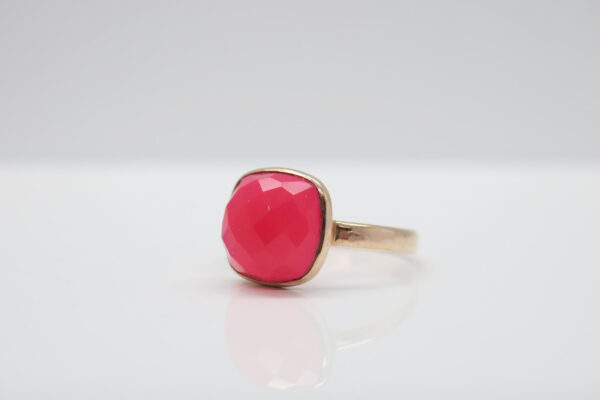 Chalcedon pink...edler Ring 925 in rosè vergoldet