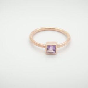 Pur! Ring mit Amethyst  925 Silber rosevergoldet