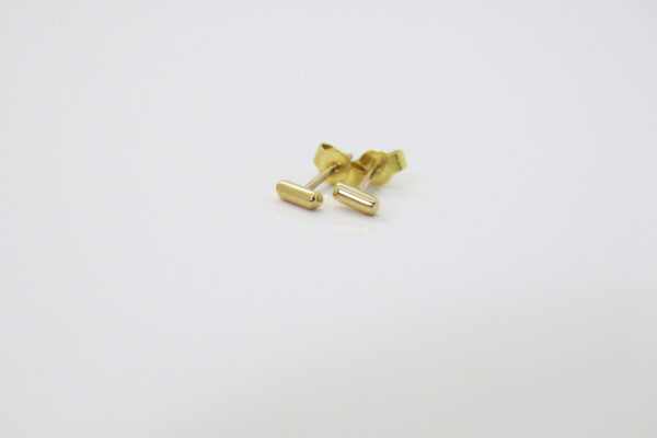 Tiny...5mm Stäbchen Ohrstecker 585/14K Gold