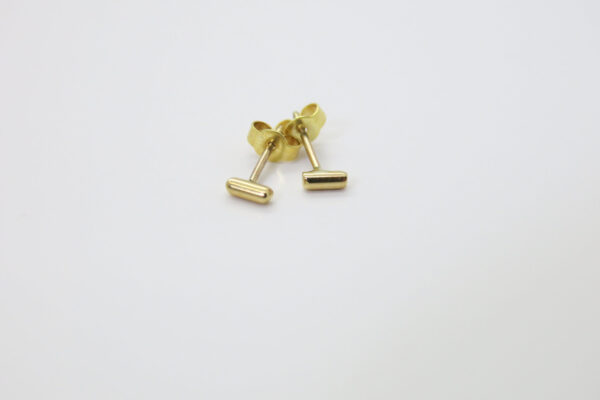 Tiny...5mm Stäbchen Ohrstecker 585/14K Gold
